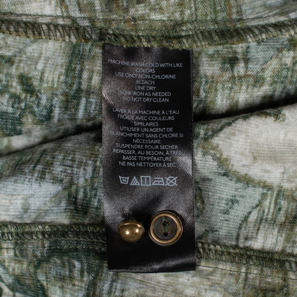 Anthropologie Pilcro Ruched Corduroy Floral Camo Dress - Picture 7 of 10